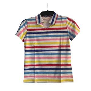 NWT Lowillar Kid's Colorful Blouse Top Shirt Short Sleeve Collar Size 150 (7)